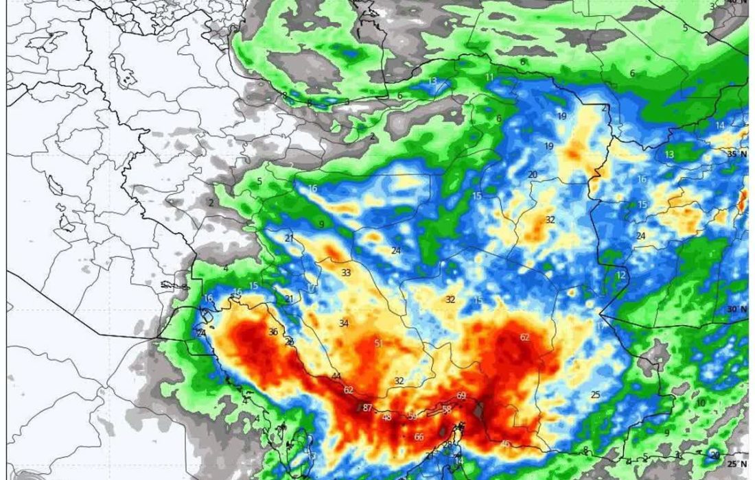 میانگین بارش در سطح کشور به ۴۰ میلی متر رسید